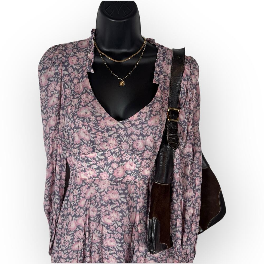 NWT LOVESHACKFANCY Cassidy Floral Georgette Ruffle Mini Dress Size 00/ MSRP $425 - Picture 4 of 11